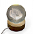 Bola de Cristal Luminária Mão com Livro Base Madeira 6 cm - Imagem 3