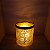 Castiçal Porta Velas em Vidro Moderno Detalhes Relevo Branco - Imagem 2