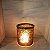 Castiçal Porta Velas em Vidro Moderno Detalhes Relevo Rosé - Imagem 5
