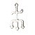 Tridente Pomba Gira Garfo da Pomba Gira Umbanda em Metal 4cm - Imagem 3