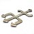 Tridente Pomba Gira Garfo da Pomba Gira Umbanda em Metal 4cm - Imagem 1