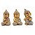 Trio De Buda Bebê Baby Buda Reflexão e Paz Estatueta 8 cm - Imagem 3
