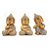 Trio De Buda Bebê Baby Buda Reflexão e Paz Estatueta 8 cm - Imagem 2