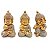 Trio De Buda Bebê Baby Buda Reflexão e Paz Estatueta 8 cm - Imagem 1