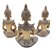 Trio de Buda da Reflexão Yoga Refletindo Buda Gold Brilhante - Imagem 3