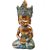 Trio de Buda Tailandês da Prosperidade Gold Azul 12cm - Imagem 5