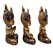 Trio de Buda Tailandês da Prosperidade Vermelho Gold 12cm - Imagem 2