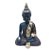 Trio de Budas Tailandeses Meditando Yoga Preto Marrom 12 cm - Imagem 5