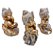 Trio Ganesha da Prosperidade Ganesha Músico Gold 14 cm - Imagem 2