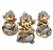 Trio Ganesha da Prosperidade Ganesha Músico Gold 14 cm - Imagem 1