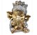 Trio Ganesha da Sabedoria Enfeite Ganesha Gold Brilho 8 cm - Imagem 4