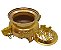 Turíbulo Sacro Defumador Divino De Mesa Metal Dourado 10cm - Imagem 2