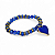 Pulseira Coração Azul Escuro Cristal com Detalhes Dourados - Imagem 3