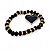 Pulseira Coração Preto Cristal com Detalhes Dourados - Imagem 3