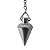Pêndulo de Pião de Metal Prata 3 cm com Bolsa de Veludo - Imagem 2