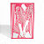 Placa Decorativa Mulher em Perspectiva em Mdf Cor Rosa 57 cm - Imagem 1