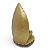 Porta Velas Buda e Folha Bronze Brilhante Meditando 14 cm - Imagem 3