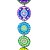 Móbile Olho Grego MDF 7 Chakras Alinhamento Corporal 52 cm - Imagem 3