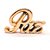 Palavra Paz Rosé de Mesa Decorativa Enfeite Detalhado 8x6cm - Imagem 3