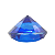 Jóia Diamante de Cristal Azul Detalhado Para Decoração 4 cm - Imagem 3