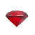 Jóia Diamante de Cristal Vermelho Detalhado Decoração 4 cm - Imagem 1