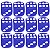 Kit 12 Dados Azul 6 Lados 14mm Orixá Umbanda Erê Iemanjá - Imagem 1