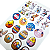 Kit 3 Cartelas Adesivos Diversos Comemoração Páscoa 66 Uni - Imagem 3