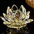 Flor de Lótus Cristal Amarelo Brilhante Espiritual 6 cm - Imagem 3