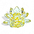 Flor de Lótus Cristal Amarelo Brilhante Espiritual 6 cm - Imagem 1