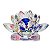Flor de Lótus Cristal Brilhante Beleza Espiritual  3 cm - Imagem 1