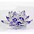 Flor de Lótus Cristal Lilás Brilhante Beleza Espiritual  6cm - Imagem 2
