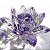 Flor de Lótus Cristal Lilás Brilhante Beleza Espiritual  6cm - Imagem 3