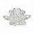 Flor de Lótus Cristal Transparente Brilhante Espiritual 6 cm - Imagem 1