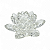 Flor de Lótus Cristal Transparente Brilhante Espiritual 6 cm - Imagem 3