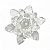 Flor de Lótus Cristal Transparente Brilhante Espiritual 6 cm - Imagem 2