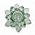 Flor de Lótus Cristal Verde Brilhante Beleza Espiritual 6 cm - Imagem 2