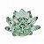 Flor de Lótus Cristal Verde Brilhante Beleza Espiritual 6 cm - Imagem 1
