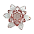 Flor de Lótus Cristal Vermelho Brilhante Espiritual 6 cm - Imagem 2