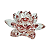 Flor de Lótus Cristal Vermelho Brilhante Espiritual 6 cm - Imagem 1