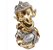 Ganesha da Prosperidade Ganesh Músico Flauta Gold 14 cm - Imagem 1