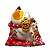Gato da Sorte Maneki Neko de Porcelana Prosperidade 18 cm - Imagem 2