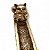 Incensário Vareta Gato Maneki Neko Dourado Sorte Total 20 cm - Imagem 3