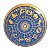 Incensário Vareta Zodíaco Astral Gold Azul Redondo 11CM - Imagem 2