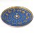 Incensário Vareta Zodíaco Astral Gold Azul Redondo 11CM - Imagem 1