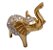 Elefante da Alegria e Prosperidade Dourado Brilhante 12 cm - Imagem 2