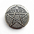 Enfeite de Porta Pentáculo Para Altar Wicca Niquel 8 cm - Imagem 1