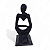 Enfeite de Resina Delicado Com Pedras Brilhante Preto 13cm - Imagem 1