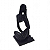 Enfeite de resina Pensador Com Pedras Brilhante Preto 13 cm - Imagem 3