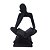 Enfeite de resina Reflexão Espiritual Preto Brilhante 13 cm - Imagem 1