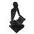 Enfeite de resina Reflexão Espiritual Preto Brilhante 13 cm - Imagem 3